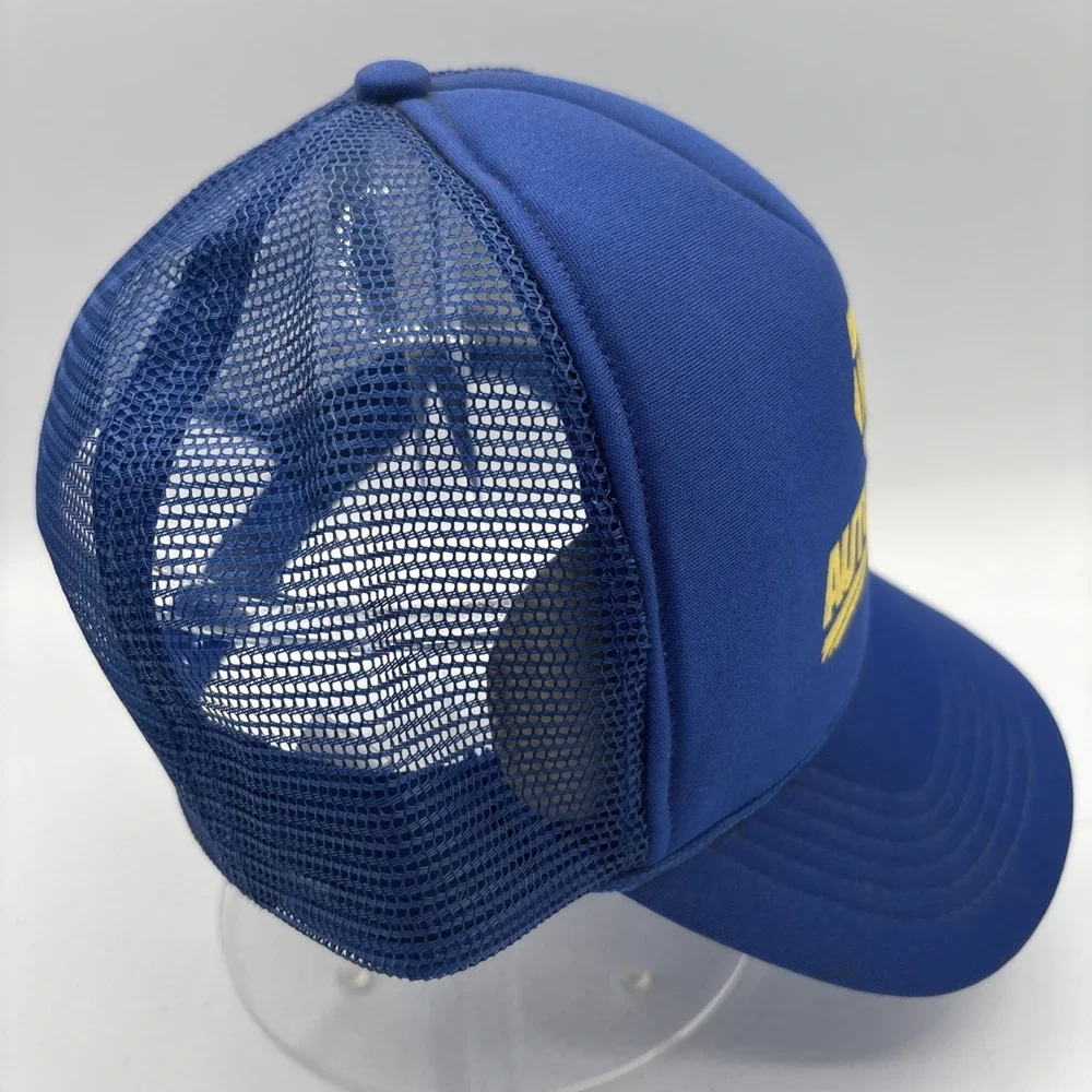 Vintage Napa‎ Auto Parts Mesh Trucker Snapback Hat Cap Logo Blue 1980s 90s